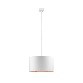 Lustră cu detaliu arămiu Sotto Luce Mika M, ⌀ 36 cm, alb