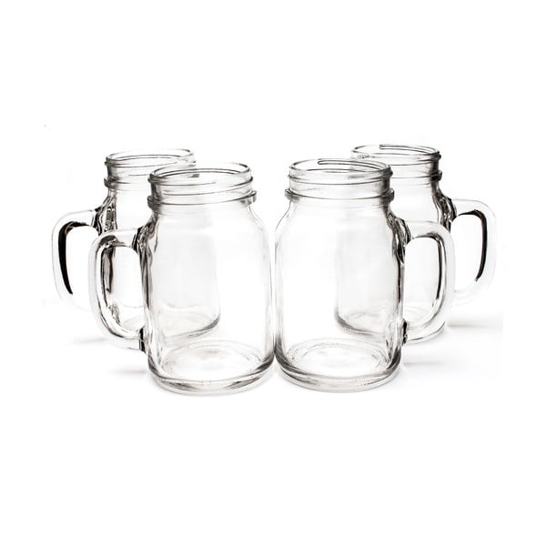 Set 4 căni din sticlă Original Products Mason, 620 ml