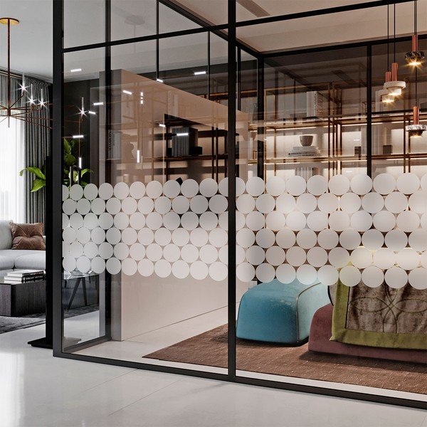 Autocolante pentru fereastră 50 buc. 10x10 cm Clackout Circle – Ambiance-image-3