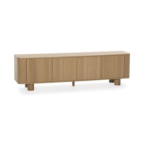 Comodă TV în culoare naturală cu aspect de lemn de stejar 180x50,5x40 cm Padoc – MOME-image-3