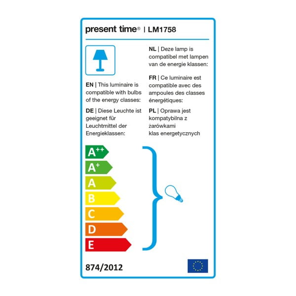 Lampadar Leitmotiv Noble, alb-auriu-image-1