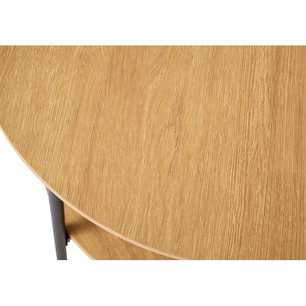 Măsuță auxiliară rotundă cu aspect de lemn de stejar ø 50 cm Pensacola – Unique Furniture-image-4