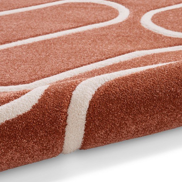 Covor cărămiziu 120x170 cm Linear Curve – Catherine Lansfield-image-3