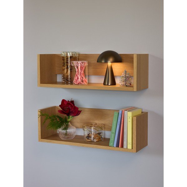 Raft în culoare naturală cu aspect de lemn de stejar 64 cm Gap – Hübsch-image-3