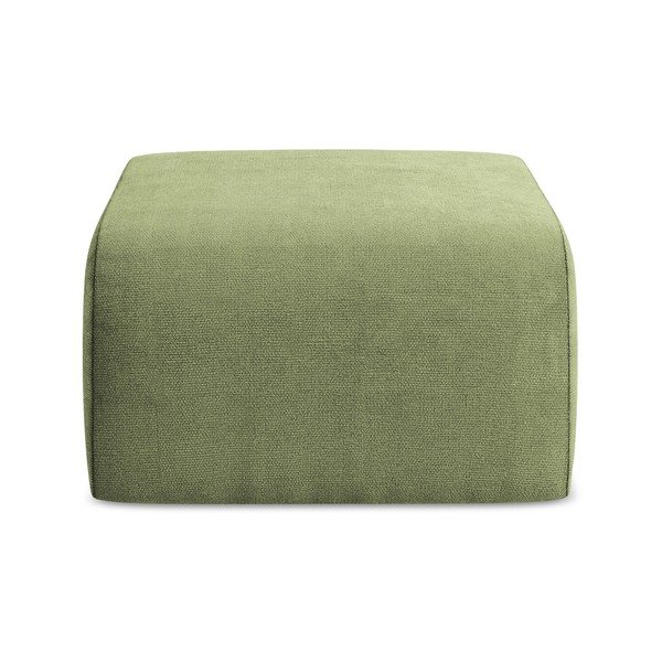 Taburet verde cu tapițerie din chenille Lani – Makamii-image-2