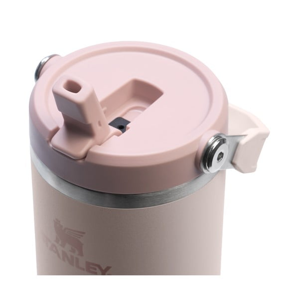 Termos roz deschis din oțel inoxidabil 890 ml IceFlow™ Flip Straw 2.0 Tumbler Rose Quartz – Stanley-image-2