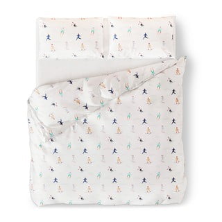 Lenjerie de pat dublă din flanelă AmeliaHome Snuggy Aspen, 200 x 220 cm