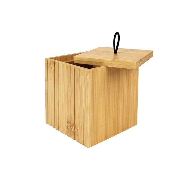 Organizator de baie în culoare naturală pentru dischete demachiante din bambus Hanoi – douceur d'intérieur-image-4