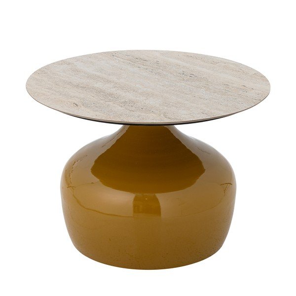 Măsuță de cafea galbenă rotundă cu blat ceramic ø 60 cm Lecco – Bloomingville-image-4