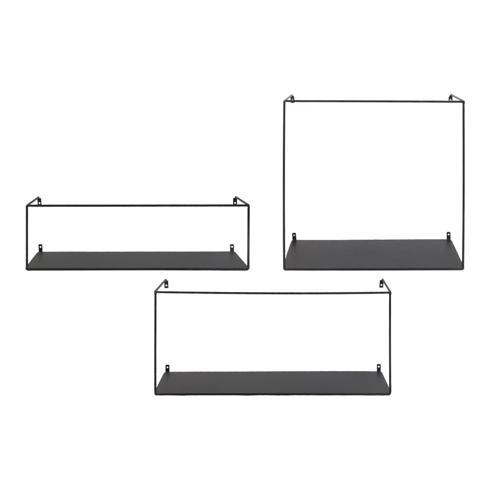 Rafturi negre 3 buc. din metal 40 cm Ulmo – House Nordic