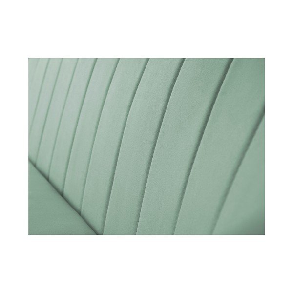 Canapea cu 2 locuri și picioare negre Mazzini Sofas Toscane, verde mentă-image-4
