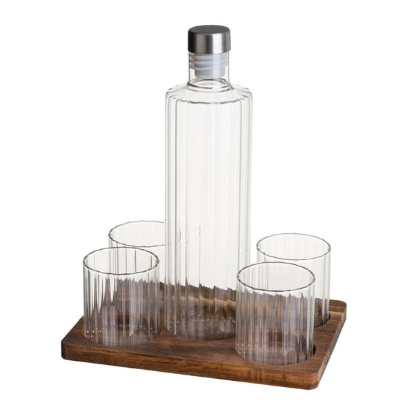 Set carafă și pahare în culoare naturală 1 l Linea Duo – Casa Selección