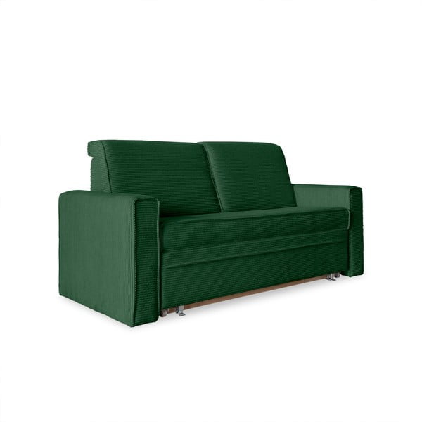 Canapea verde-închis extensibilă 168 cm Lucky Lucy – Miuform