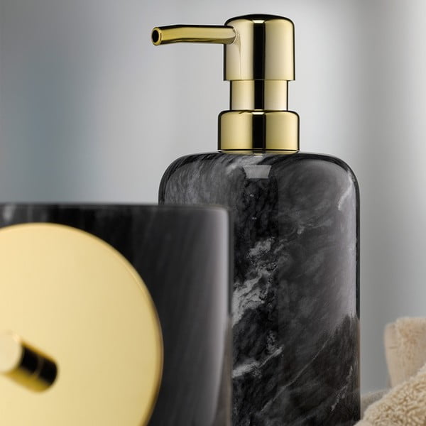 Cutie pentru dischete demachiante din marmură Kela Liron, negru-image-2