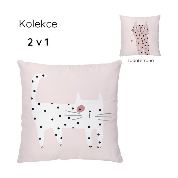 Pernă pentru copii din bumbac satinat 45x45 cm Meow Meow – Butter Kings-image-3