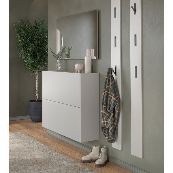 Dulap crem cu aspect mat suspendat 97x79x27 cm Binetto – Germania-image-1