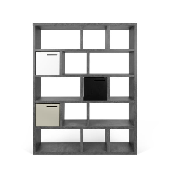Bibliotecă gri cu aspect de beton 150x198 cm Berlin – TemaHome-image-3