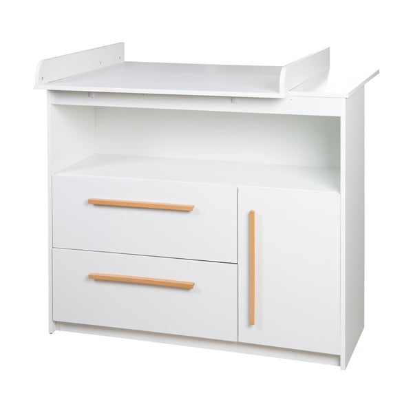 Comodă de copii albă joasă 107x98 cm Lilo – Roba-image-1