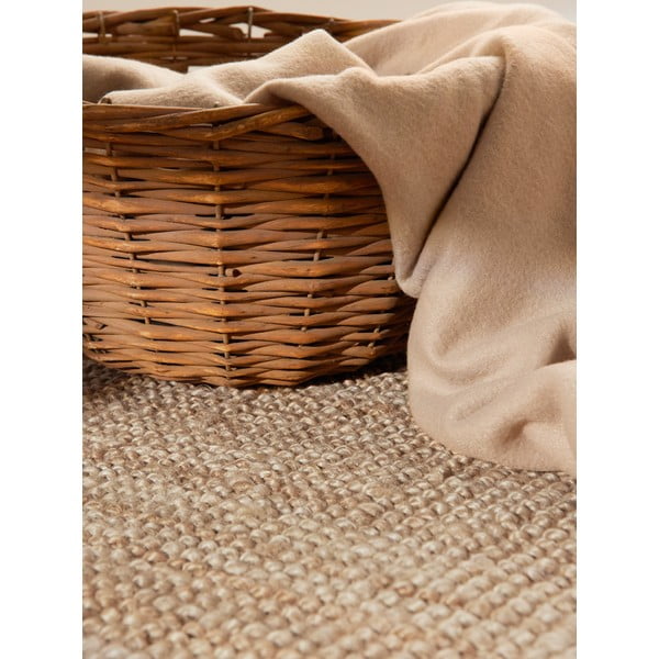Covor în culoare naturală rotund din iută ø 160 cm Bouclé Jaipur – Hanse Home-image-2