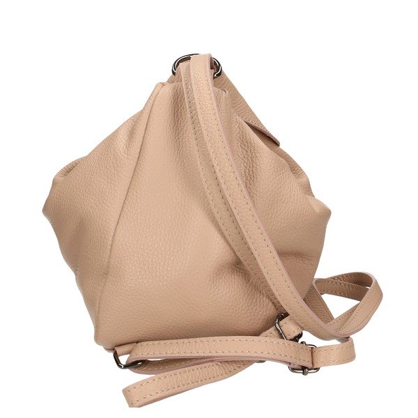 Rucsac din piele bej Chicca Borse-image-1
