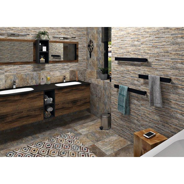 Suport pentru prosoape negru mat Patron – Sapho-image-1