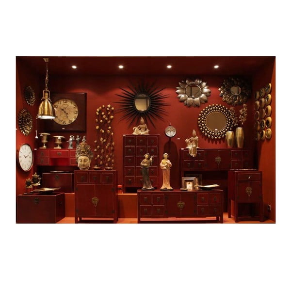 Comodă roșie joasă 130x50,5 cm Oriente – Ixia-image-3