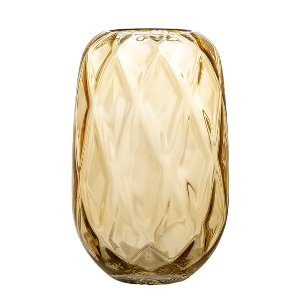 Vază galbenă din sticlă (înălțime 25 cm) Klarasofie – Bloomingville