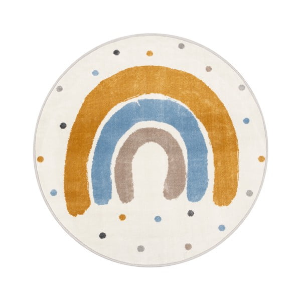 Covor pentru copii galben ocru-fildeș ø120 cm Joyful Gold – FD