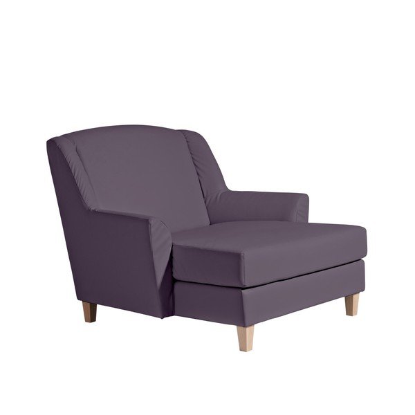 Șezlong din imitație de piele Max Winzer Judith, violet-image-1