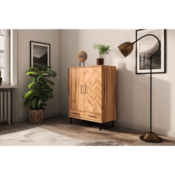 Dulap din lemn de stejar 97x125 cm Abies – The Beds-image-3