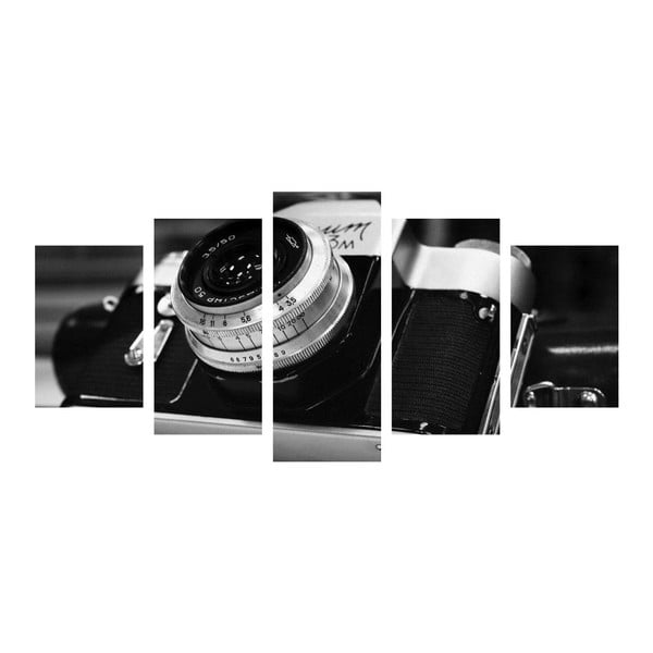 Tablou din mai multe piese Black&White Camera
