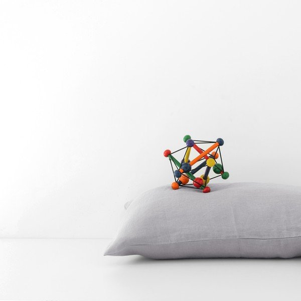 Față de pernă din in pentru copii Linen Tales Nature, 40 x 60 cm, gri-image-2