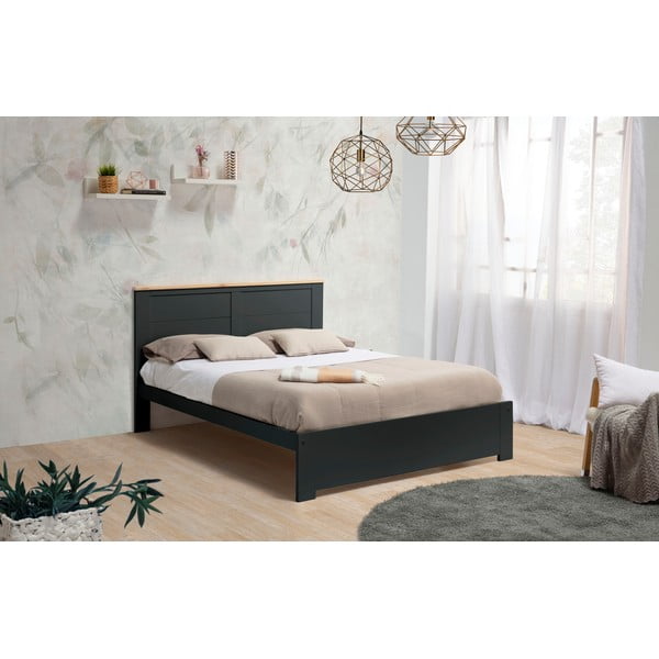 Pat matrimonial gri antracit 140x190 cm Akira – Marckeric-image-1