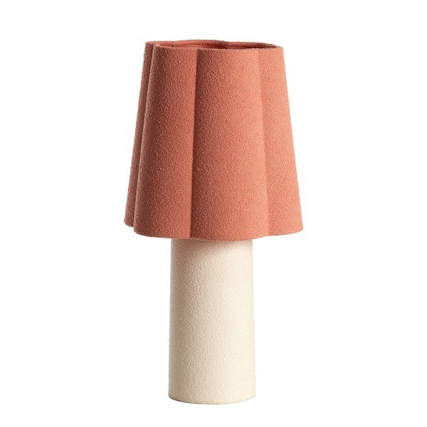 Veioză somon/crem cu abajur textil (înălțime 50 cm) Musaby – Light & Living