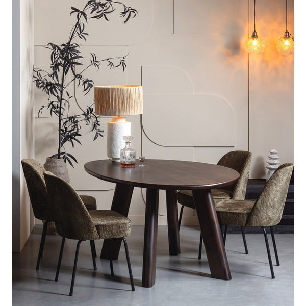 Scaune de dining kaki 2 buc. din catifea Vogue – WOOOD-image-1