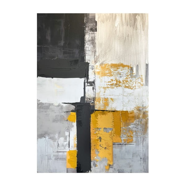 Tablou cu detalii pictate manual 70x100 cm Jade – Styler