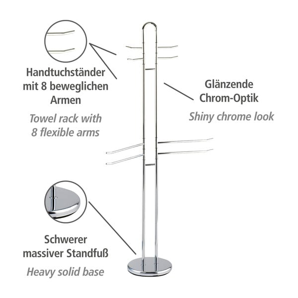 Suport metalic pentru prosoape și halat Wenko Palermo-image-3