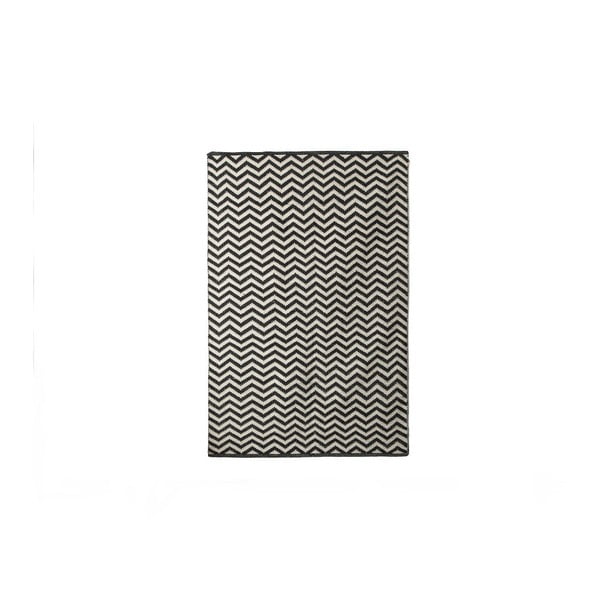 Covor, negru-alb, TJ Serra Zigzag, 140 x 200 cm