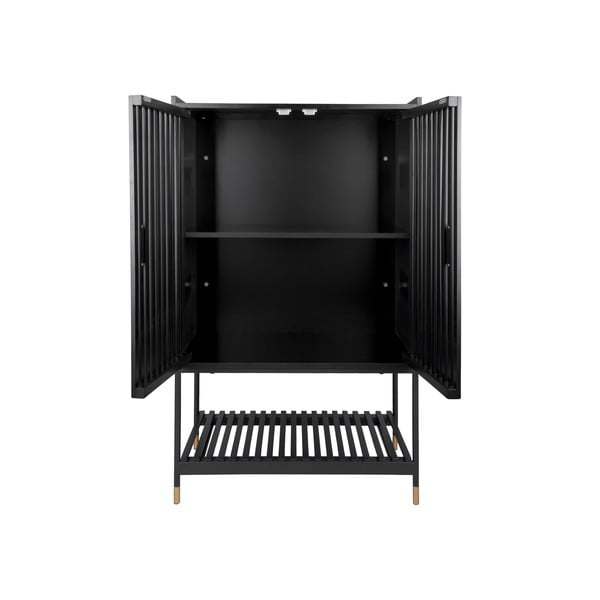 Comodă din lemn de pin Leitmotiv Marve, 75 x 120 cm, negru-image-3