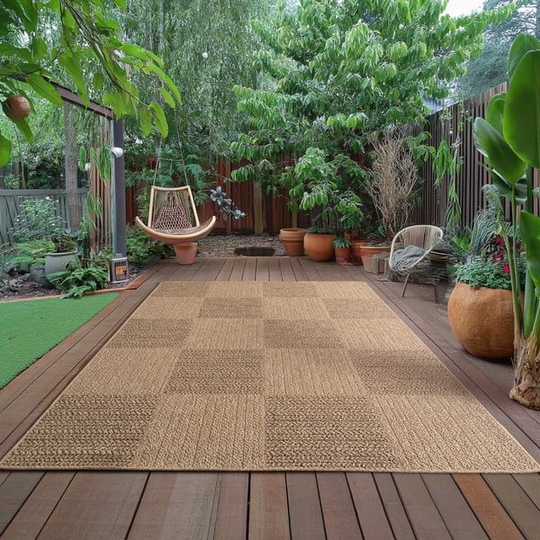Covor pentru exterior și interior maro 120x170 cm Timber 1405 – Ayyildiz Carpets-image-1