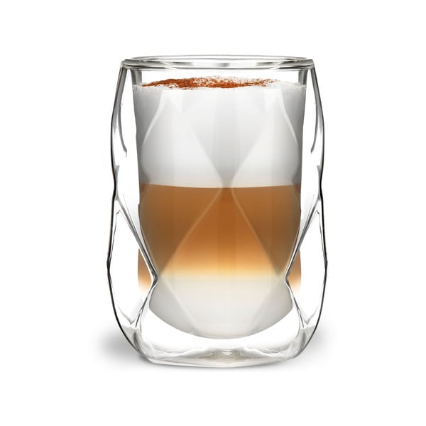 Set 2 pahare de latte cu perete dublu Vialli Design Geo, 250 ml-image-3