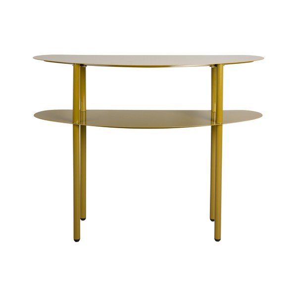 Masă consolă kaki din metal 28x90 cm Paris – Leitmotiv