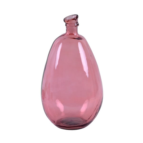 Vază din sticlă reciclată Ego Dekor Simplicity, înălțime 47 cm, roz