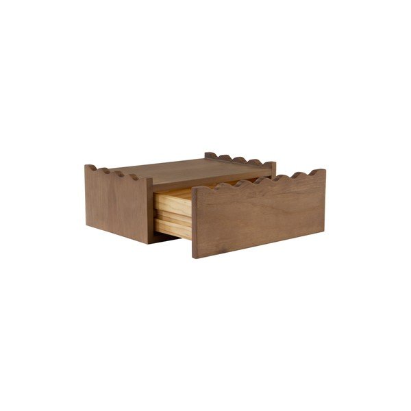 Noptieră în culoare naturală închisă suspendată din lemn de pin Nypen – Jotex-image-3