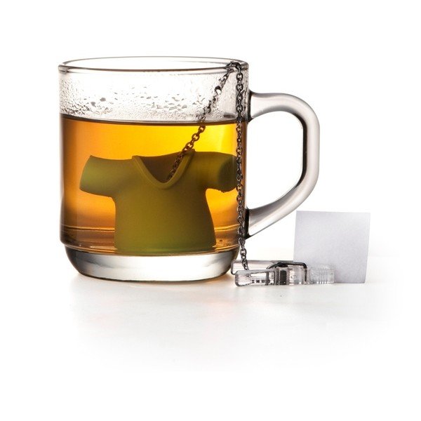 Infuzor de ceai Qualy&CO Tea Shirt, negru-image-1
