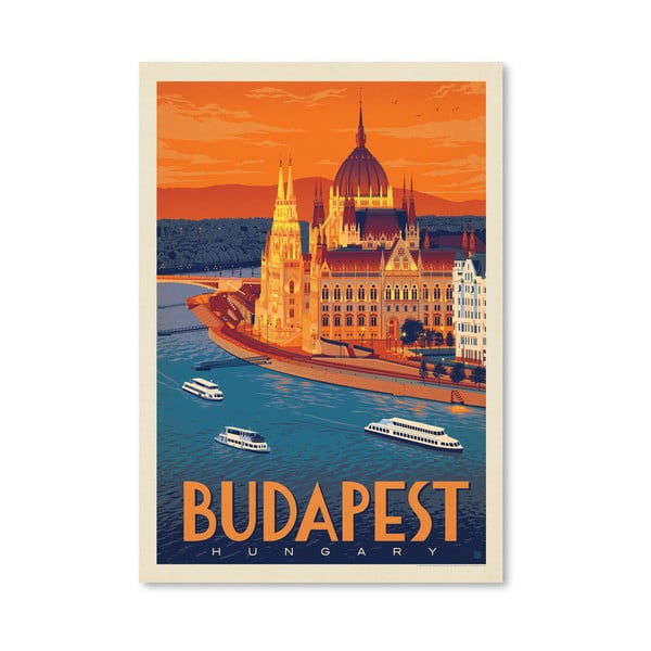 Poster Americanflat Budapest, 42 x 30 cm