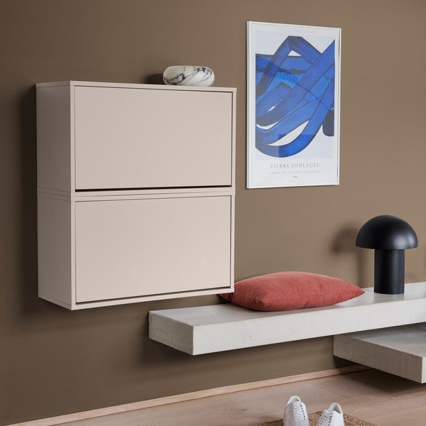 Pantofar gri deschis cu deschidere înclinată/suspendat 70x30x40 cm – ReCollector-image-1