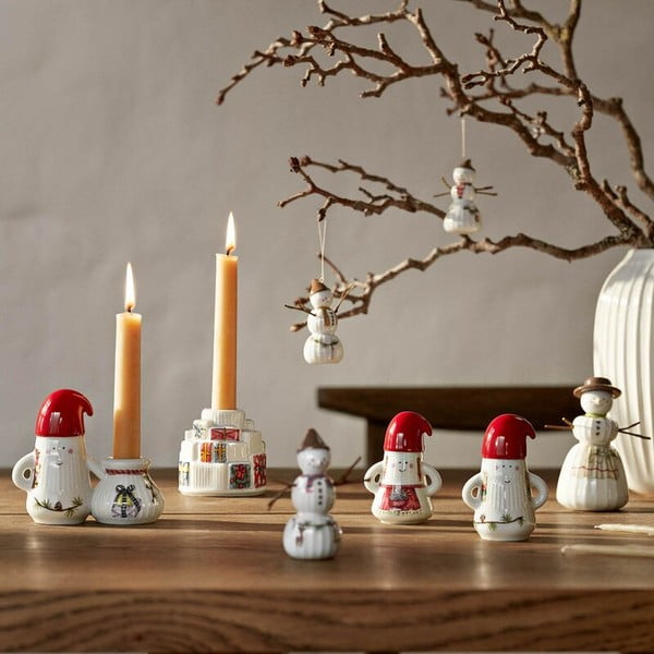 Sfeșnic din ceramică  cu model de Crăciun Hammershøi Christmas Gifts – Kähler Design-image-2