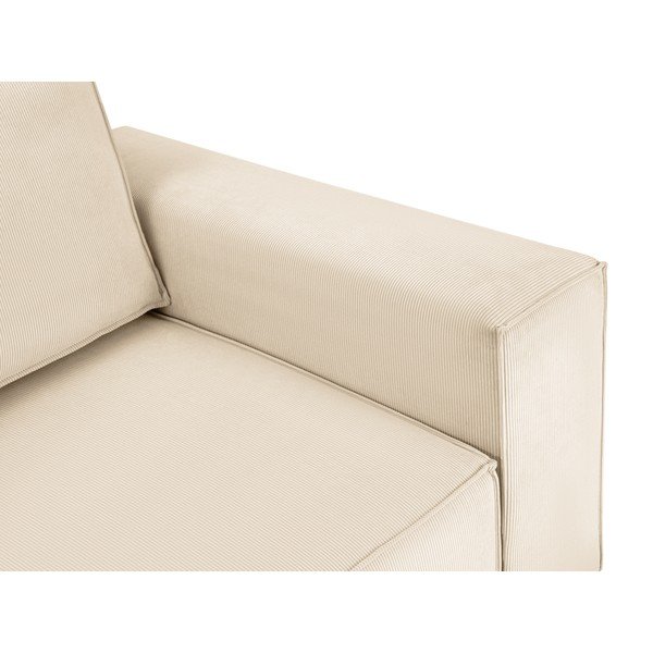 Canapea extensibilă din catifea Mazzini Sofas Azalea, bej-image-1
