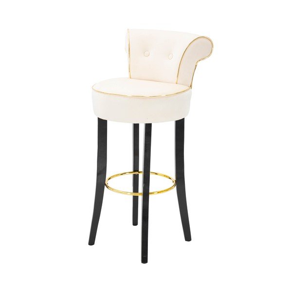 Scaun de bar crem din catifea 96 cm Luxy – Mauro Ferretti-image-2